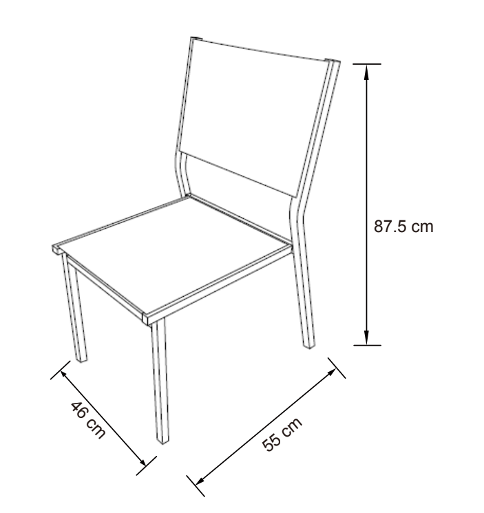 Chaise de jardin alu empilable Murano