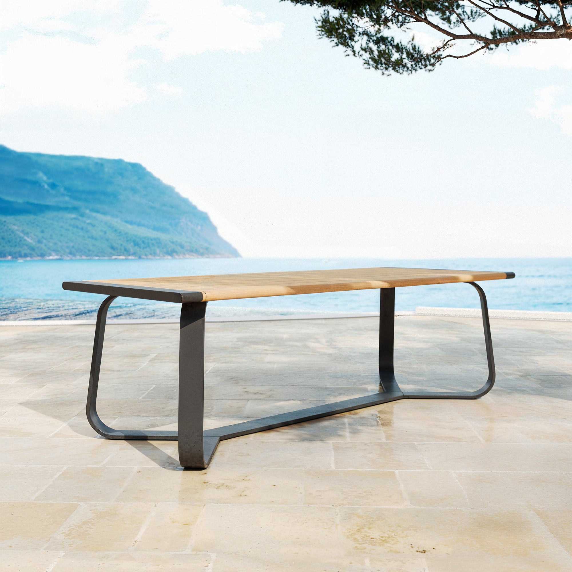 Long Beach 10-seater rectangular garden table (240x100 cm)