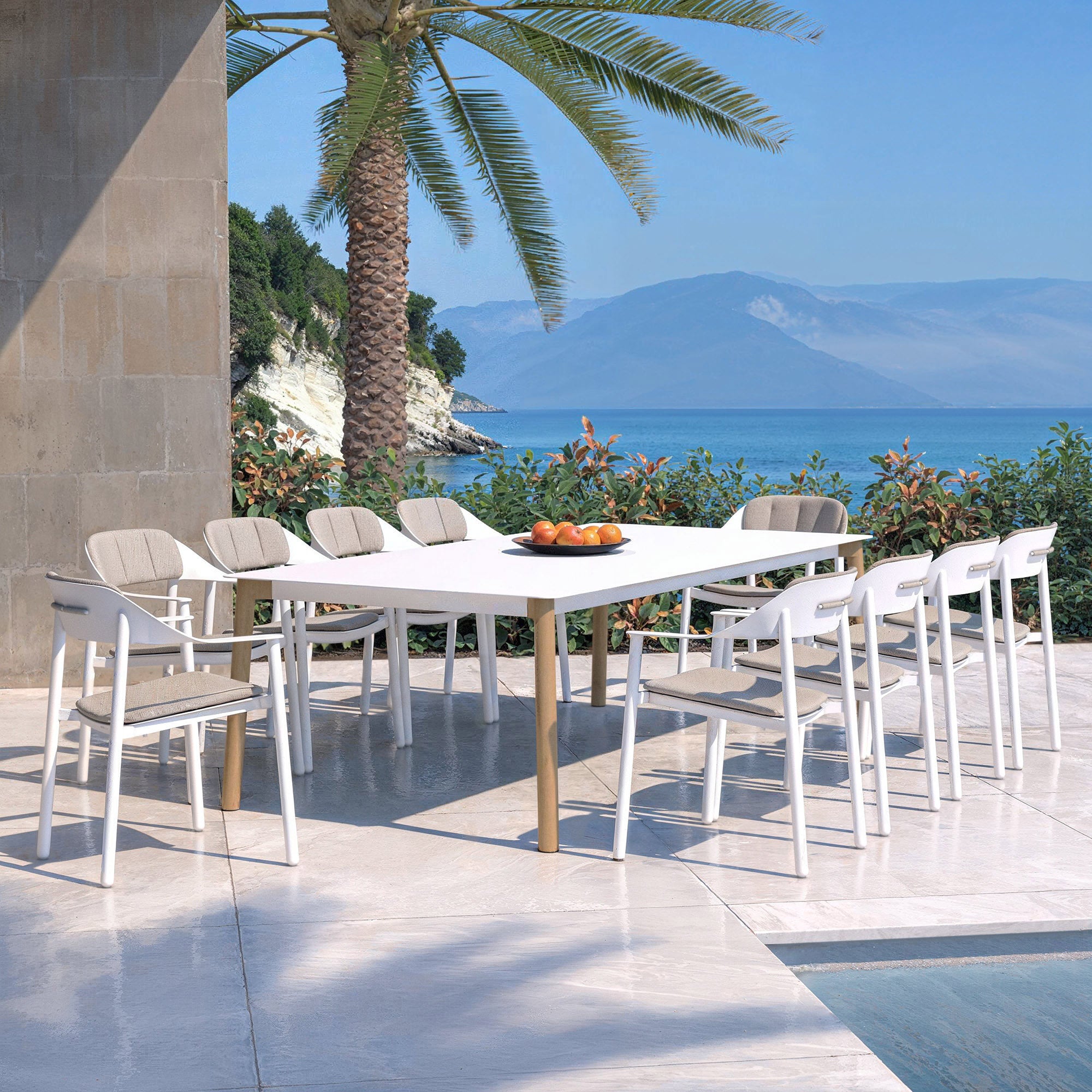 Table de jardin rectangulaire 10 places Monte Carlo 240x120 cm