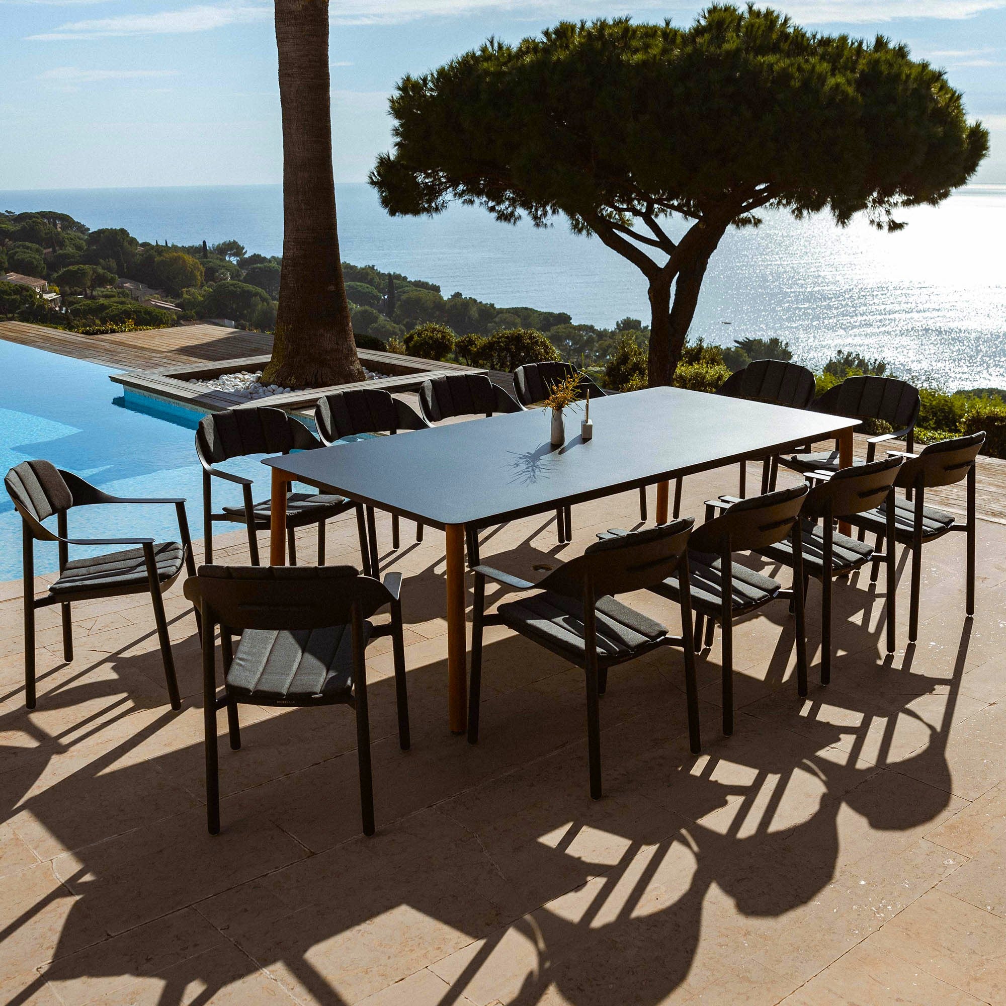 Table de jardin rectangulaire 10 places Monte Carlo 240x120 cm