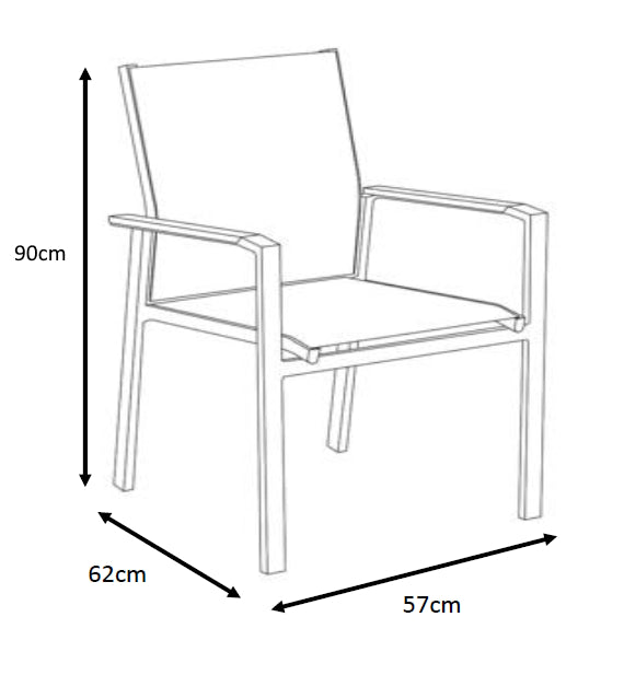 Fauteuil de jardin aluminium/bois Bali