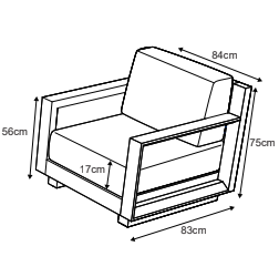 Elba garden lounge armchair