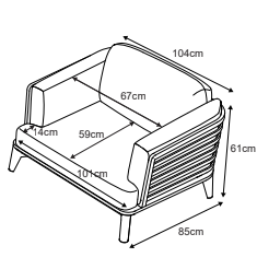 Sillón de jardín Montecarlo