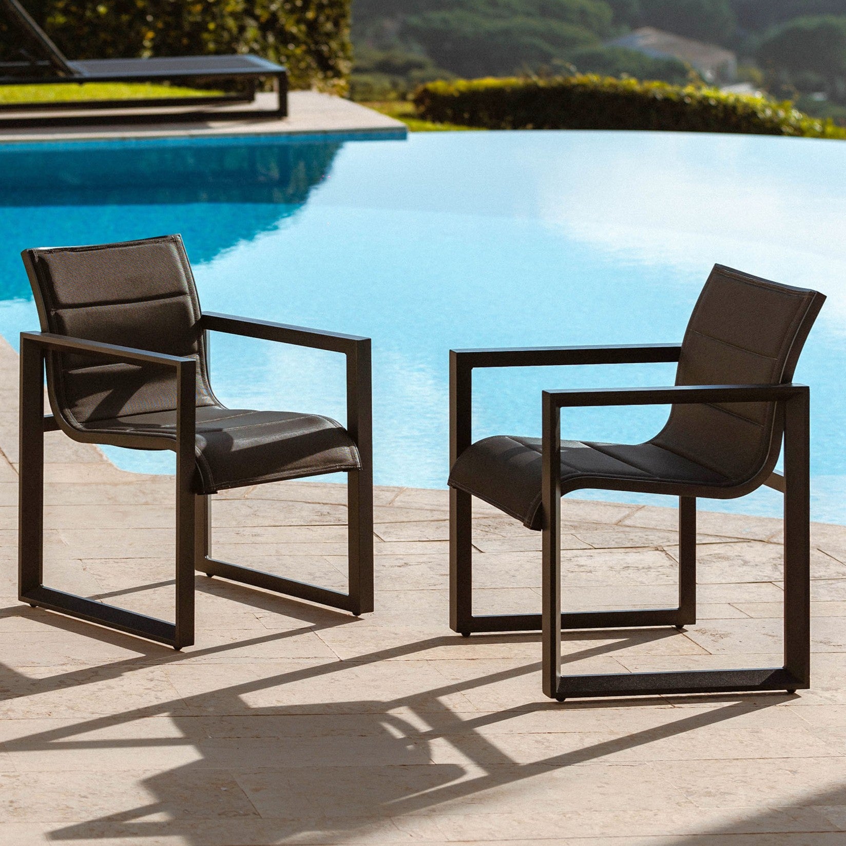 Set of 2 Elba garden/dining armchairs