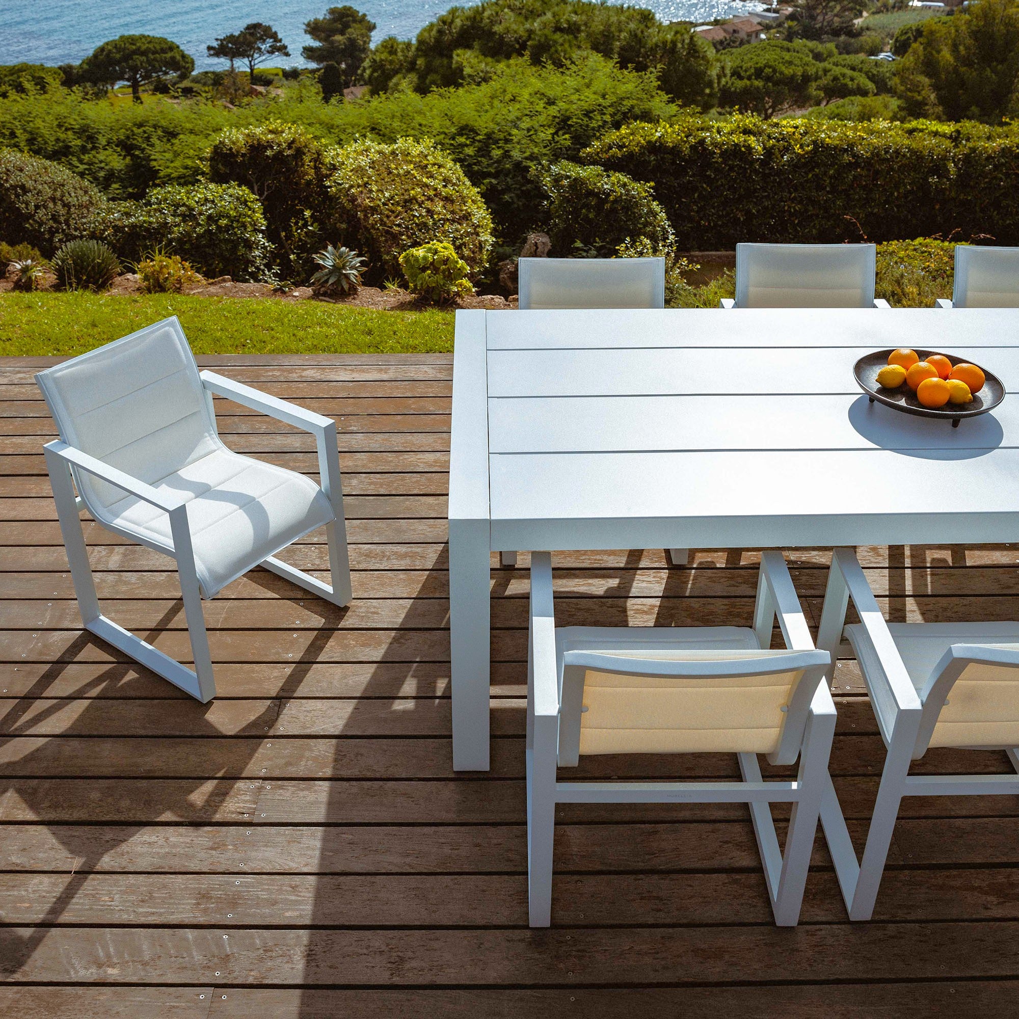 Rectangular garden table 10 seats Elba in aluminum 240x118 cm